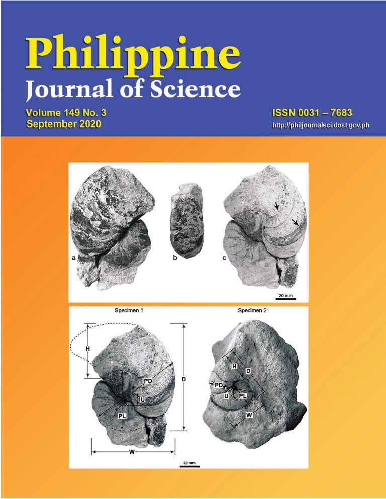 Philippine Journal of Science – University of the Philippines Cebu