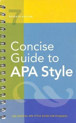 Concise guide to APA style the official APA style guide for students